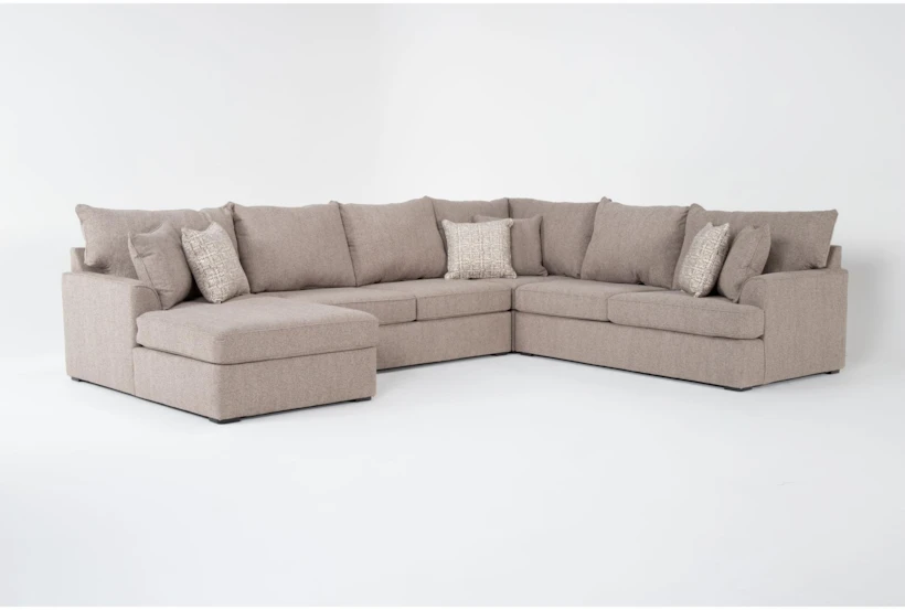 Belinha II Taupe 4 Piece Full Sleeper Sectional with Left Arm Facing Chaise - 360