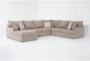 Belinha II Taupe 4 Piece Full Sleeper Sectional with Left Arm Facing Chaise - Signature