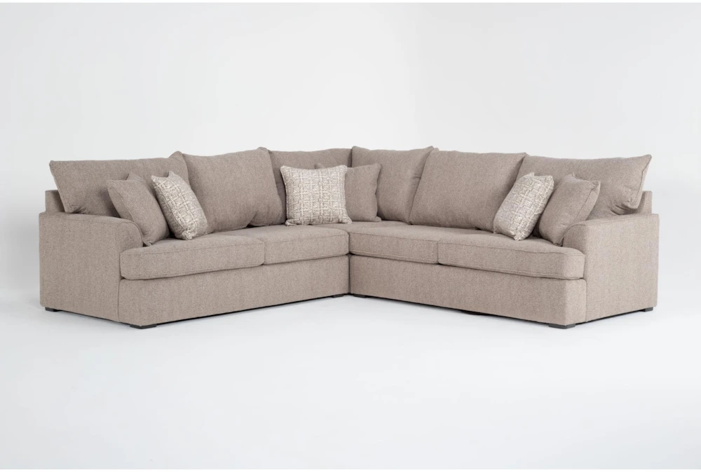 Belinha II Taupe 3 Piece Sectional with Left Arm Facing Full Sleeper