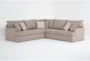 Belinha II Taupe 3 Piece Sectional with Left Arm Facing Full Sleeper - Signature