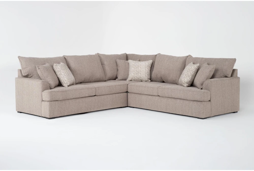 Belinha II Taupe 3 Piece Sectional with Right Arm Facing Full Sleeper