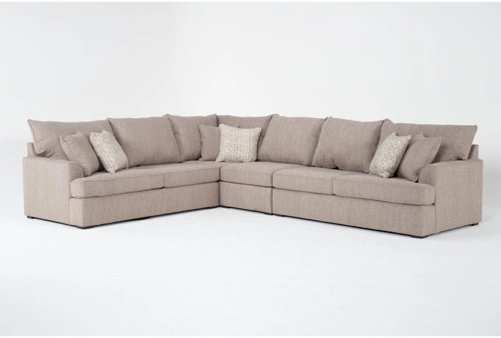 Belinha II Taupe 4 Piece Sectional with Right Arm Facing Full Sleeper