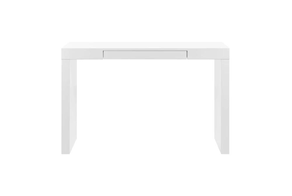Dante 47" Matte White Desk With 1 Drawer