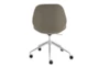 Lior Taupe Rolling Office Desk Chair With Polished Aluminum Base - Detail