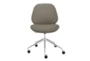 Lior Taupe Rolling Office Desk Chair With Polished Aluminum Base - Signature