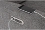 Decorah Grey Power Swivel Glider Recliner with USB - Detail