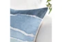 22X22 Capri Blue Waves Square Throw Pillow - Detail