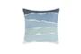 22X22 Capri Blue Waves Square Throw Pillow - Signature