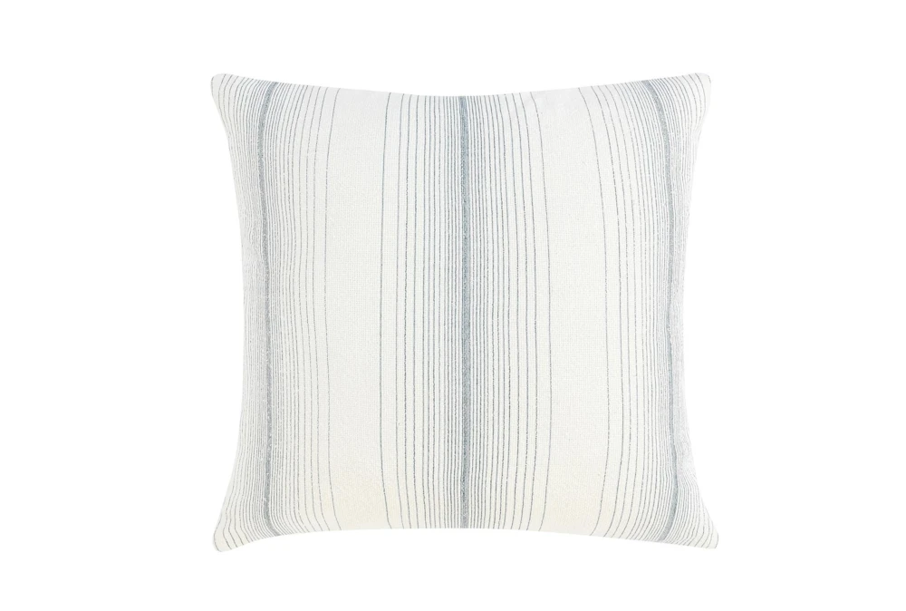 24X24 Capri Blue Stripe Square Throw Pillow
