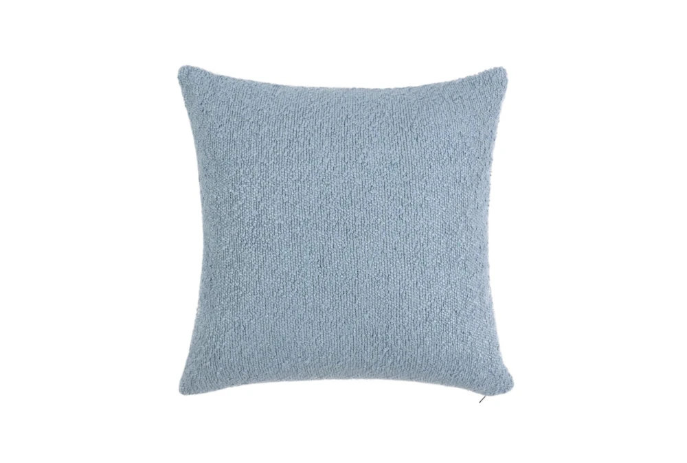 22X22 Blue Boucle Square Throw Pillow | Living Spaces