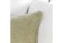 14X20 Wheat Green Boucle Lumbar Throw Pillow - Detail
