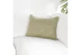 14X20 Wheat Green Boucle Lumbar Throw Pillow - Room