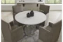 Penelope 54" Round Faux Marble Dining Table - Top