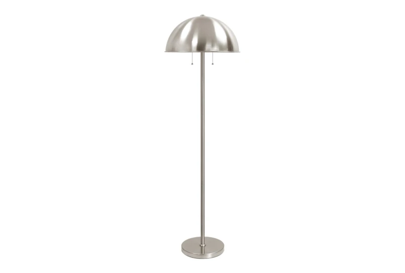 59" Silver Chrome Mushroom Dome Stick Floor Lamp - 360