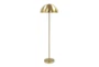 59" Brushed Gold Brass Mushroom Dome Stick Floor Lamp - Signature