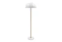 59" White + Antique Brass Mushroom Dome Stick Floor Lamp - Signature