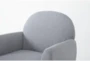 Kyra Grey Upholstered Rolling Office Desk Chair - Detail