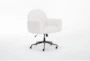 Kyra Ivory Boucle Rolling Office Desk Chair - Signature