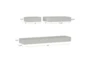 24X2 White Wood Modern Floating Wall Shelves Set Of 3 - Detail