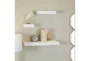 24X2 White Wood Modern Floating Wall Shelves Set Of 3 - Room