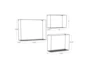15X12 Black Metal Thin Minimalist Frame Wall Shelves Set Of 3 - Detail