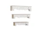 28X6 White Washed Wood Floral Carved Wall Shelves Set Of 3 - Material