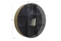 32X32 Black Metal Faux Cane 9 Cubby Round Wall Shelf - Detail