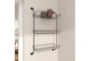 21X34 Black Metal Suspended Basket Industrial 3 Tier Wall Shelf - Room