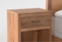Reagan Chocolate II Queen Wood 3 Piece Bedroom Set With 2 1-Drawer Nighstand - Detail