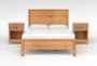 Reagan Toffee II California King Wood 3 Piece Bedroom Set With 2 1-Drawer Nighstand - Signature