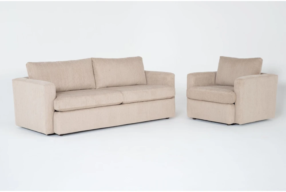 Basil Putty 2 Piece Sofa & Chair Set