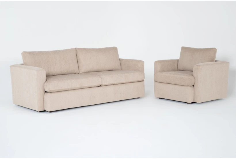 Basil Putty 2 Piece Sofa & Chair Set - 360