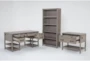 Saybrook 3 Piece Office Set With 60" Half Pedestal Desk, 75" Bookcase + File Cabinet - Side