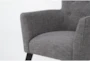 Julinha Grey Wingback Accent Arm Chairs, Set of 2 - Detail