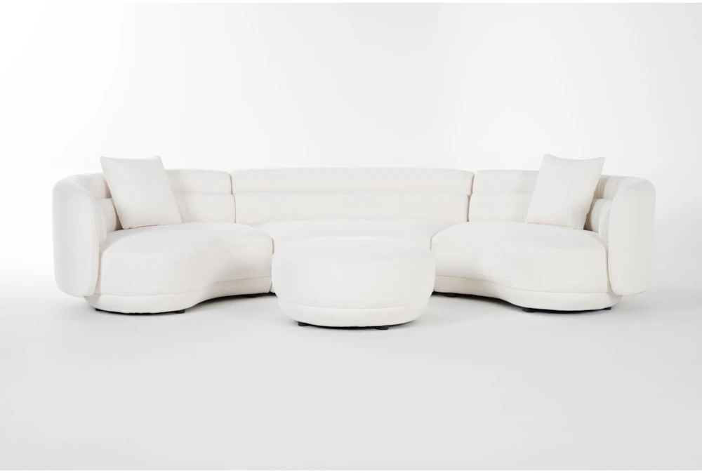 Formosa 167" 3 Piece Sectional with Cocktail Ottoman