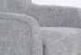 Katrina Grey Swivel Glider Arm Chairs, Set of 2 - Detail