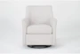 Samira Bone Swivel Glider Accent Arm Chairs, Set of 2 - Front