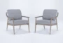 Dena Grey Accent Arm Chairs, Set of 2 - Signature