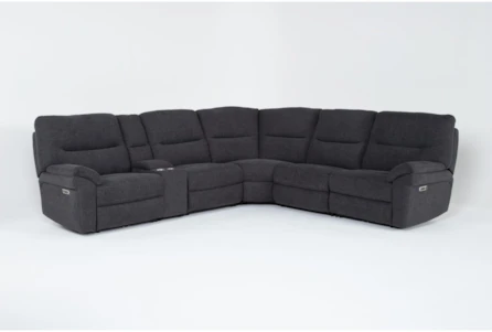 Anderson Grey 6 Piece Power Reclining Modular Sectional with Power Headrest & USB - Main
