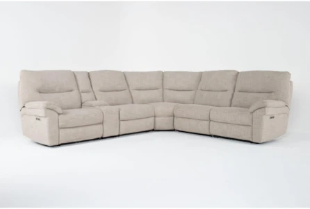 Anderson Sand 6 Piece Power Reclining Modular Sectional with Power Headrest & USB - Main