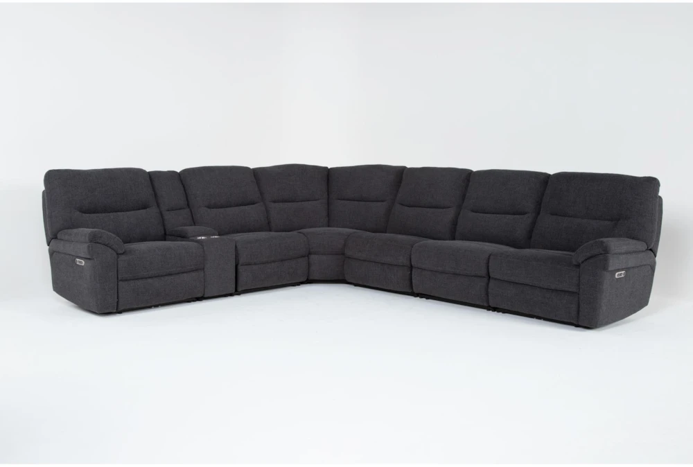 Anderson Grey 7 Piece Power Reclining Modular Sectional with Power Headrest & USB