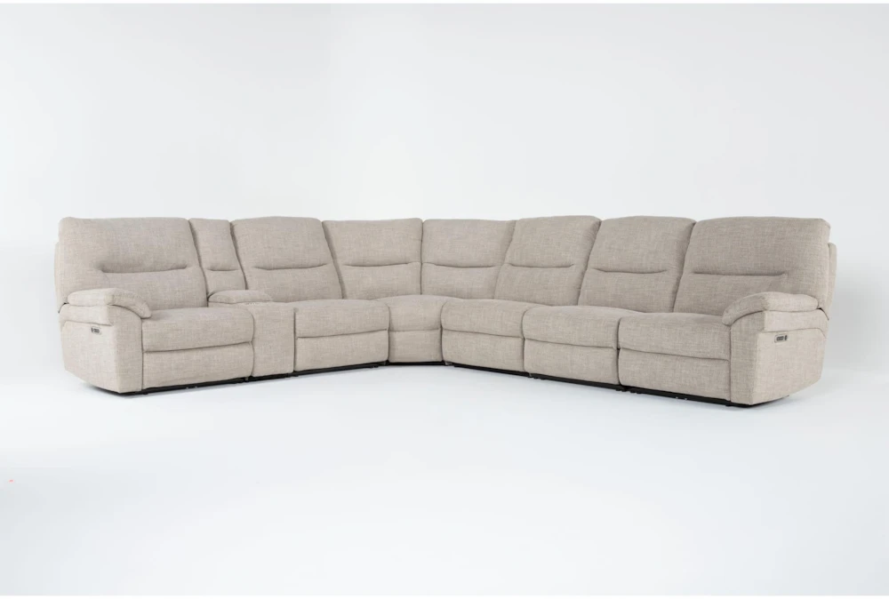 Anderson Sand 7 Piece Power Reclining Modular Sectional with Power Headrest & USB