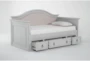 Julia Grey II Twin Wood & Upholstered Daybed With Storage - Side