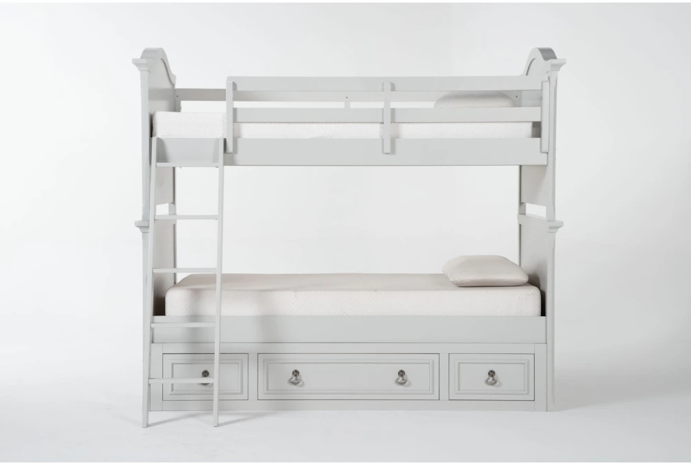 Julia Grey II Full Over Full Bunk Wood Bed With Storage