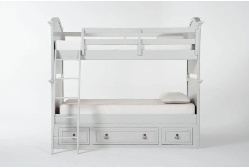 Julia Grey II Full Over Full Bunk Wood Bed With Storage - 360