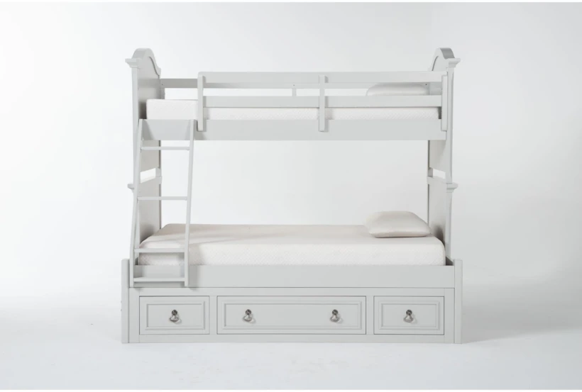 Julia Grey II Twin Over Full Wood Bunk Bed With Storage - 360
