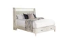 Arris White Queen Wood & Upholstered Shelter Platform Bed With Storage - Signature