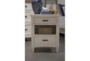 Arris White 2-Drawer Nightstand - Front