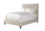 Audrie Beige Queen Upholstered Panel Bed - Signature