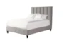Audrie Grey King Upholstered Panel Bed - Signature